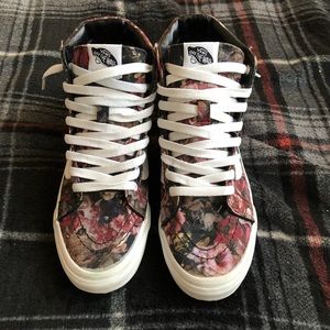 Sk8-hi vans (floral pattern)